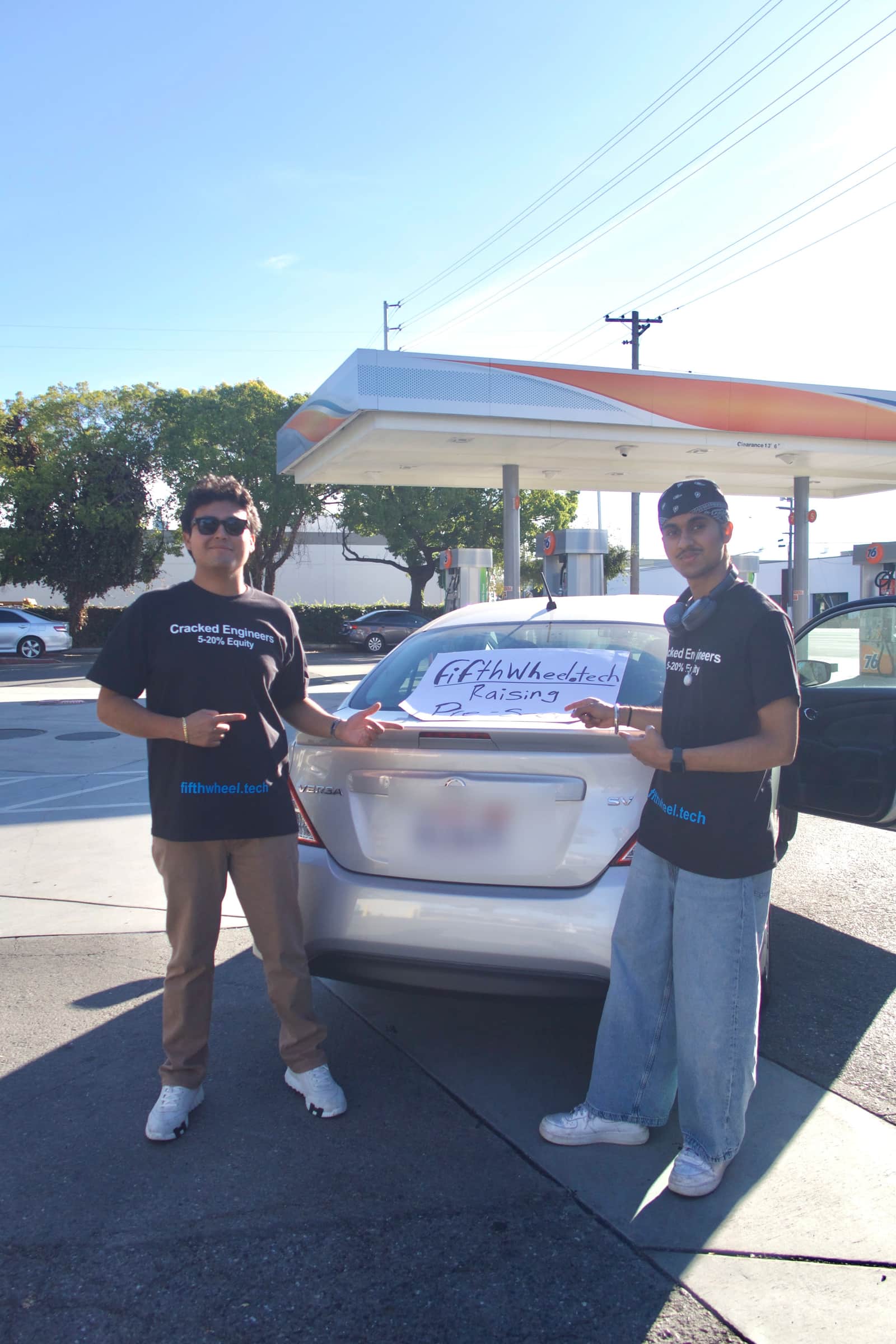 fifthwheel founders Jeffrey Escobar and Arshroop Saini in San Francisco during their pre-seed raise for their freight broker AI startup in October 2025