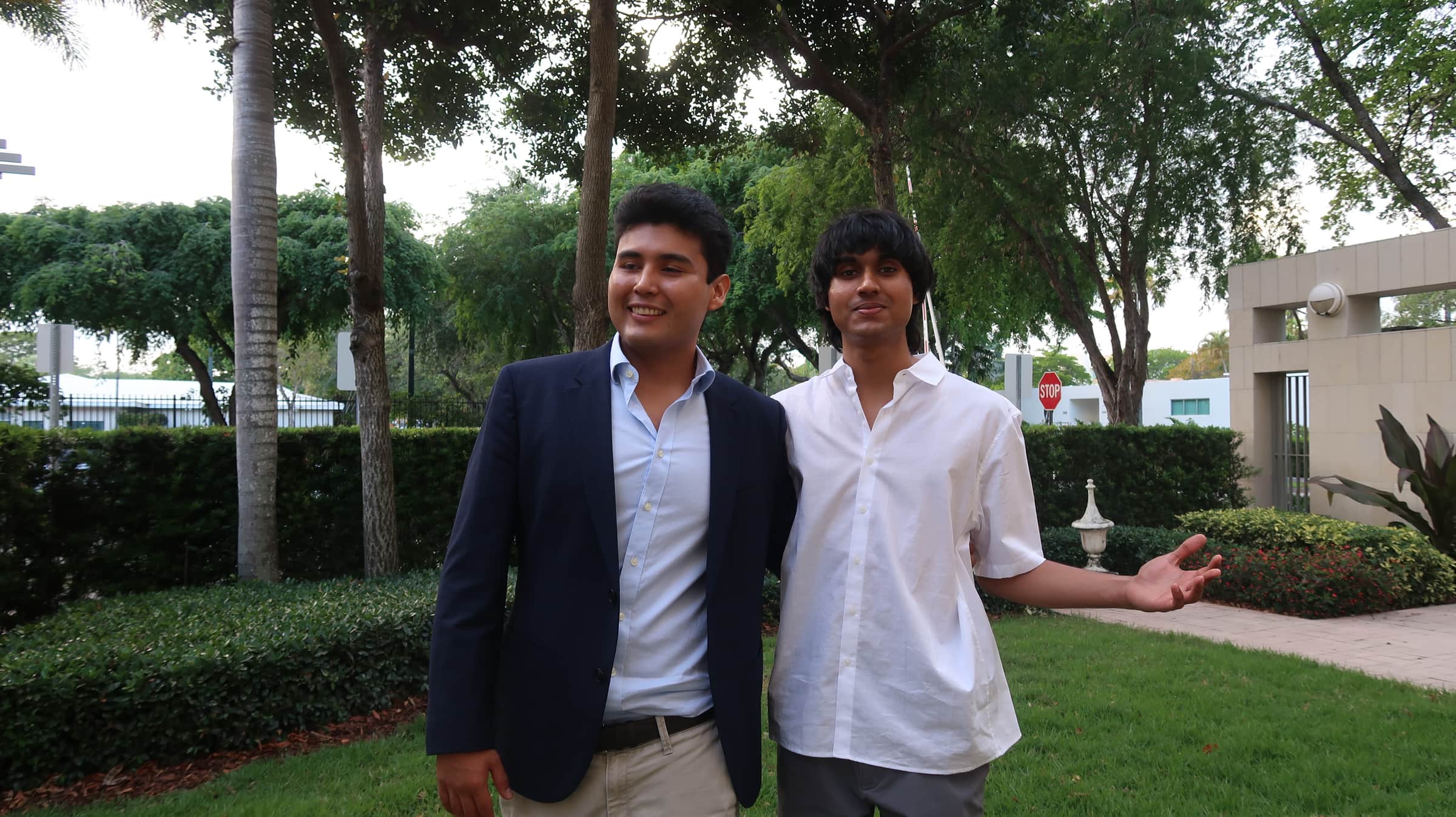 House AI Founders Jeffrey Escobar and Arshroop Saini at the University of Miami LaunchPad pitch event in April 2026