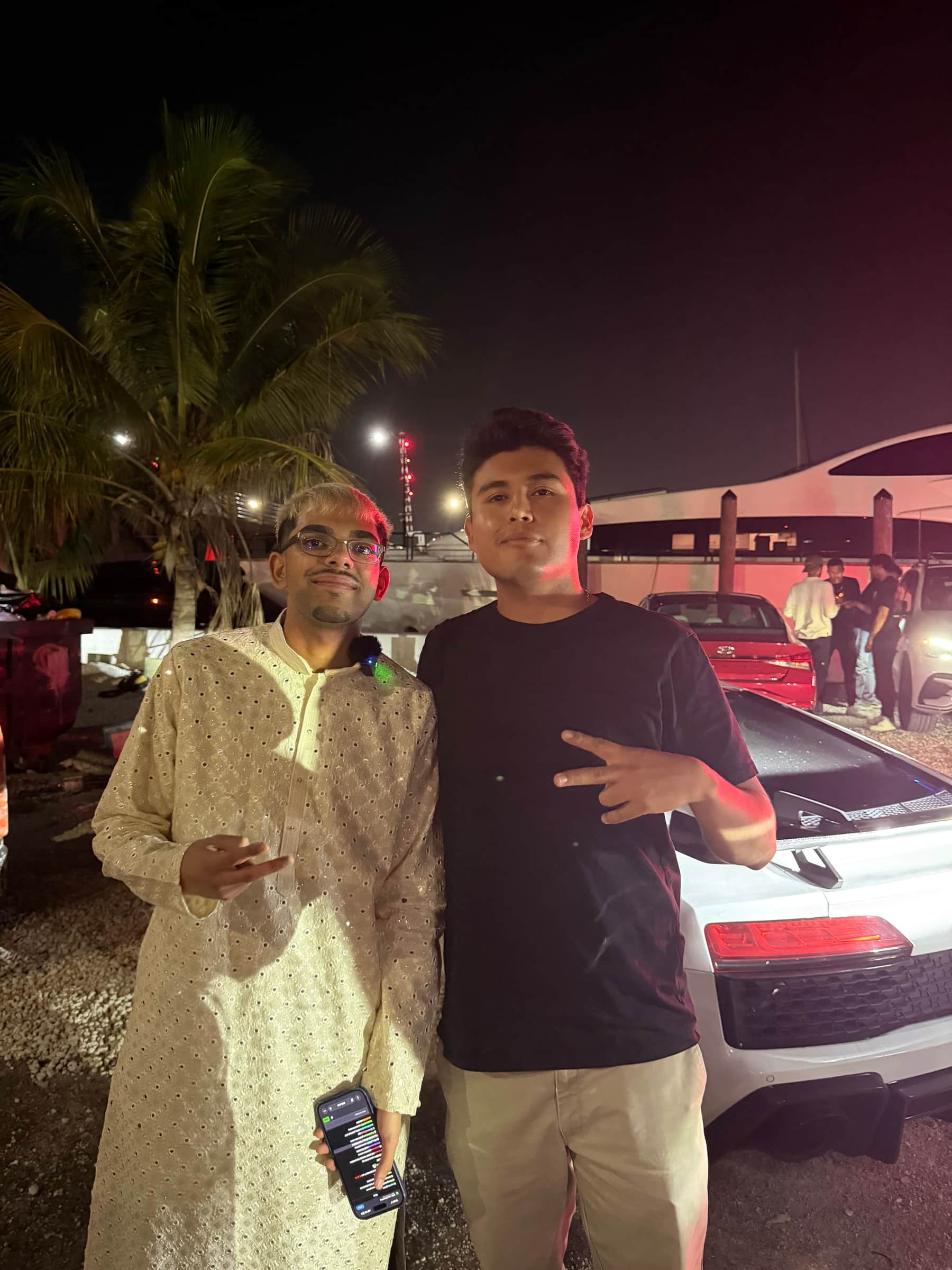 Jeffrey Escobar with streamer N3on in Miami